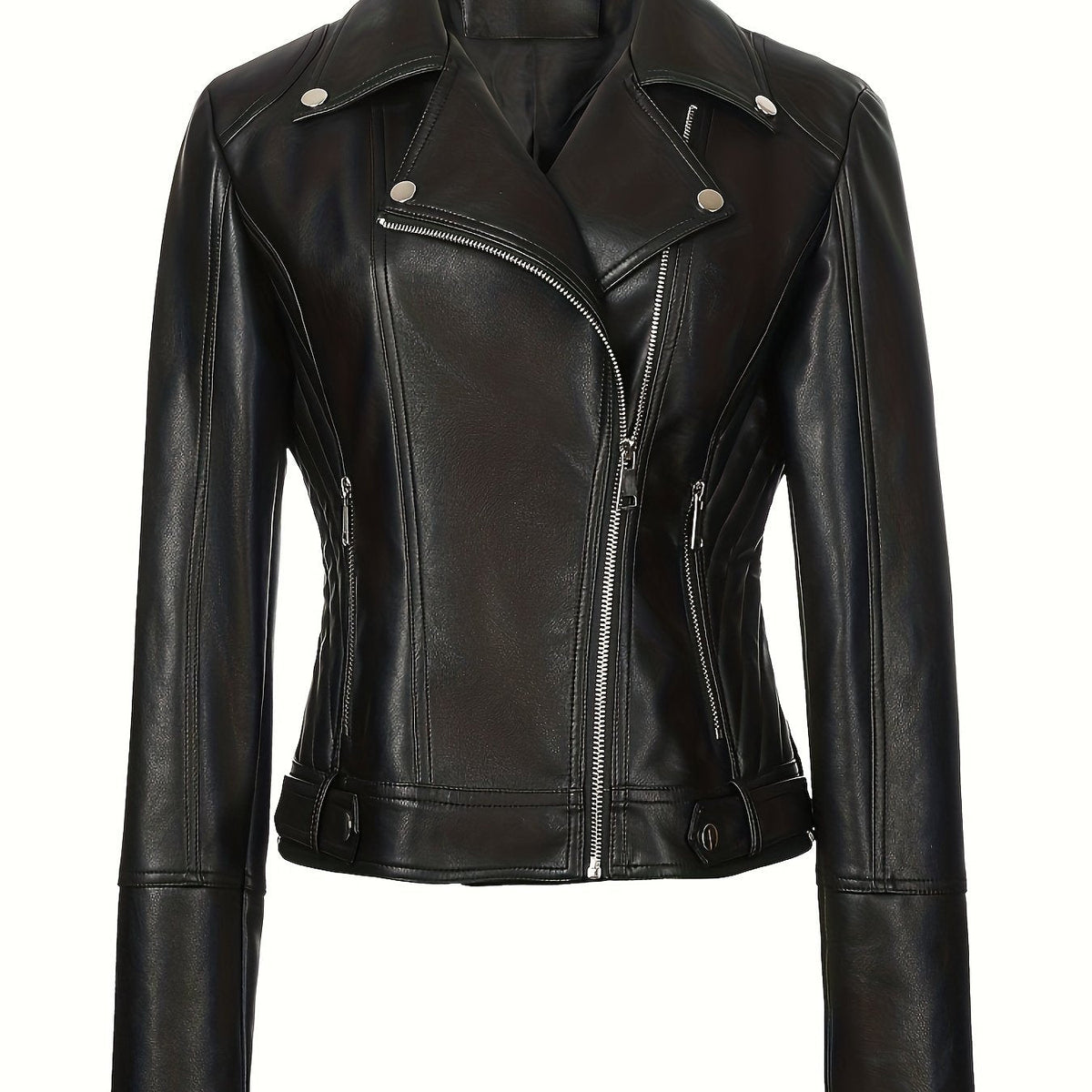 Mabel | Sculpted Zip-Front Moto Jacket