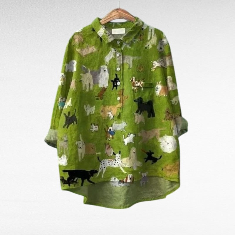 Rochelle | Modern Animal Print Blouse