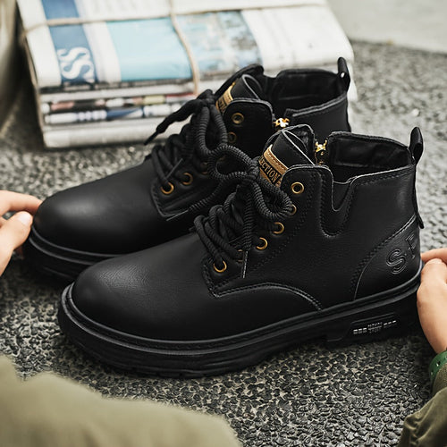 Archer | Rugged Lace-Up Ankle Boots