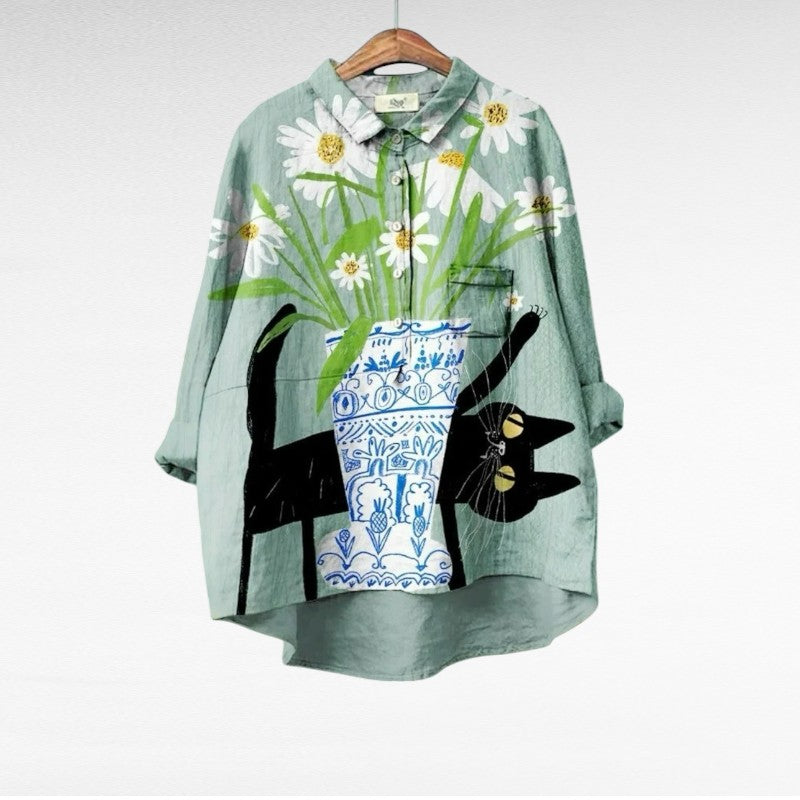 Bethany | Classic Floral Long Sleeve Blouse