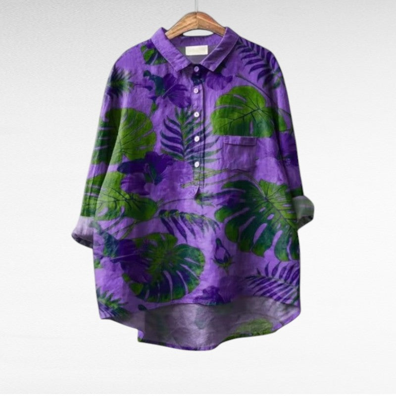 Candace | Stylish Retro Long Sleeve Blouse