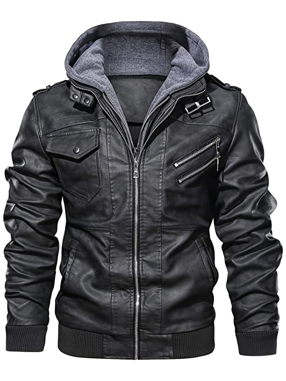 Roderick | Rugged Hooded Biker Jacket