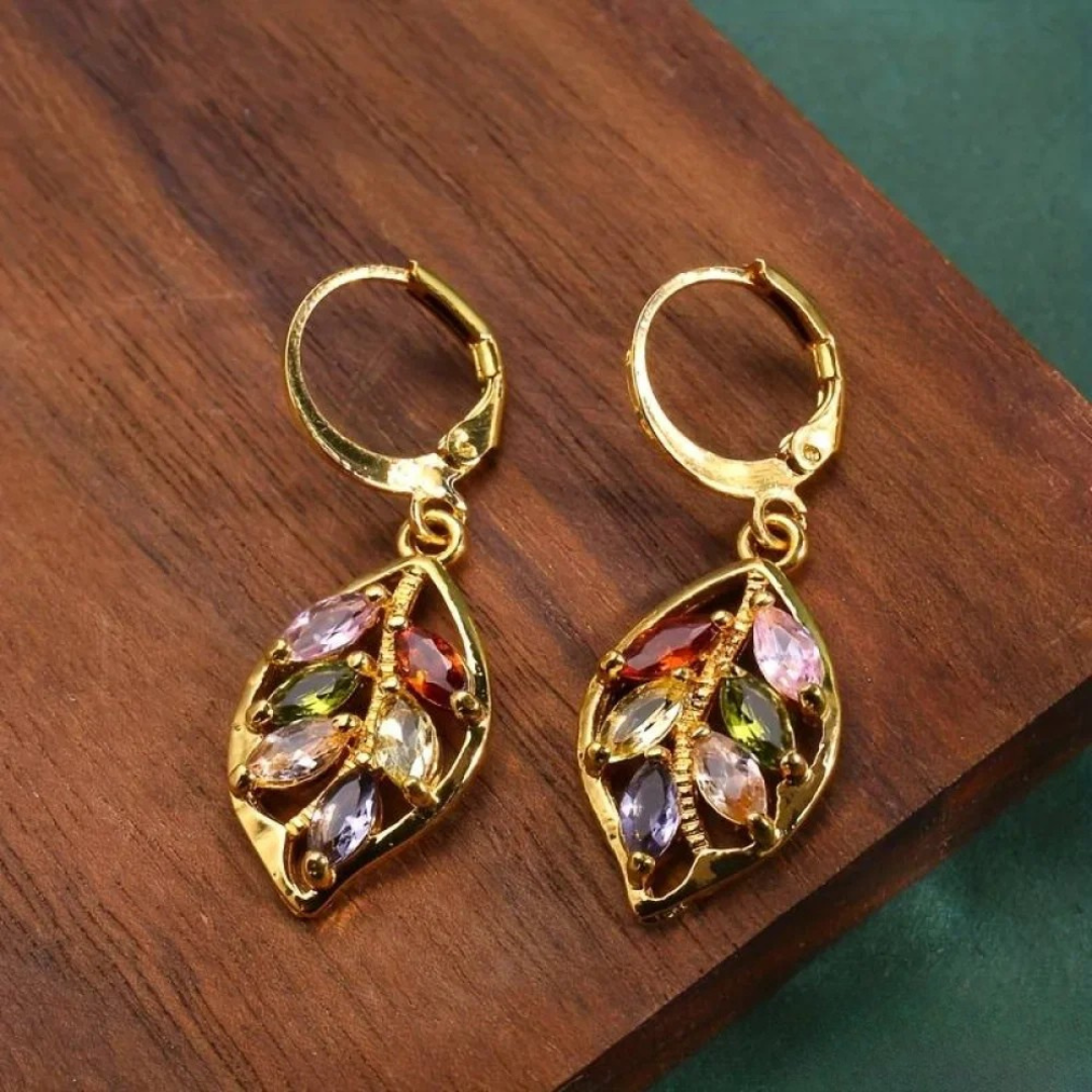 Wendy | Stylish Retro Multicolor Leaf Earrings