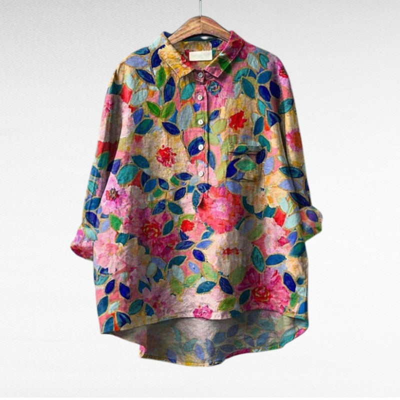 Leslie | Stylish Multicolor Floral Blouse