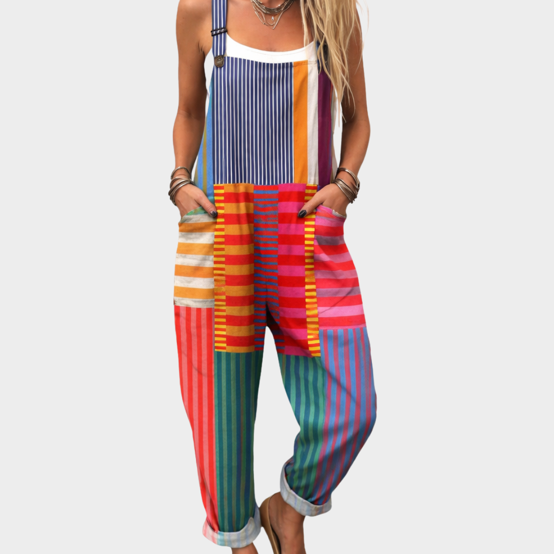 Silvia | Comfortable Multicolor Patch Jumpsuit