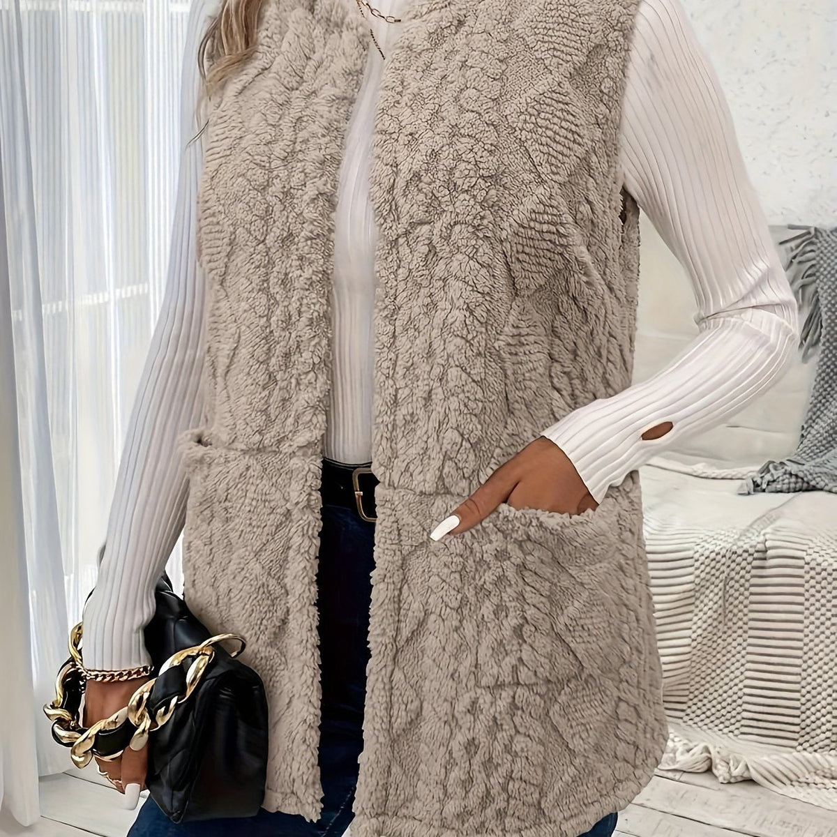 Brenna | Cozy Textured Sleeveless Vest