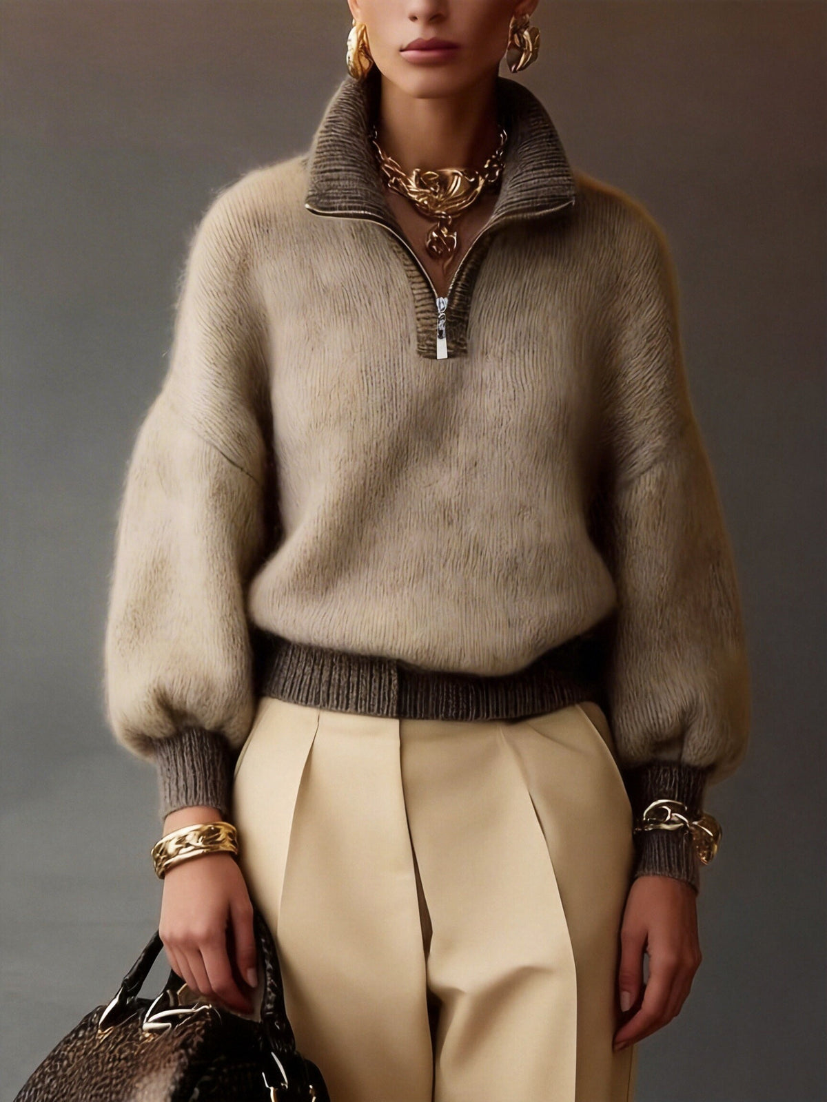 Cecily | Relaxed Half-Zip Sweater