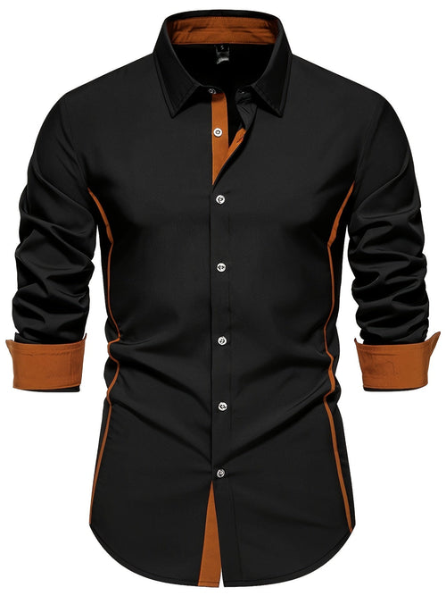 Anthony | Contrast Trim Button-Up Shirt