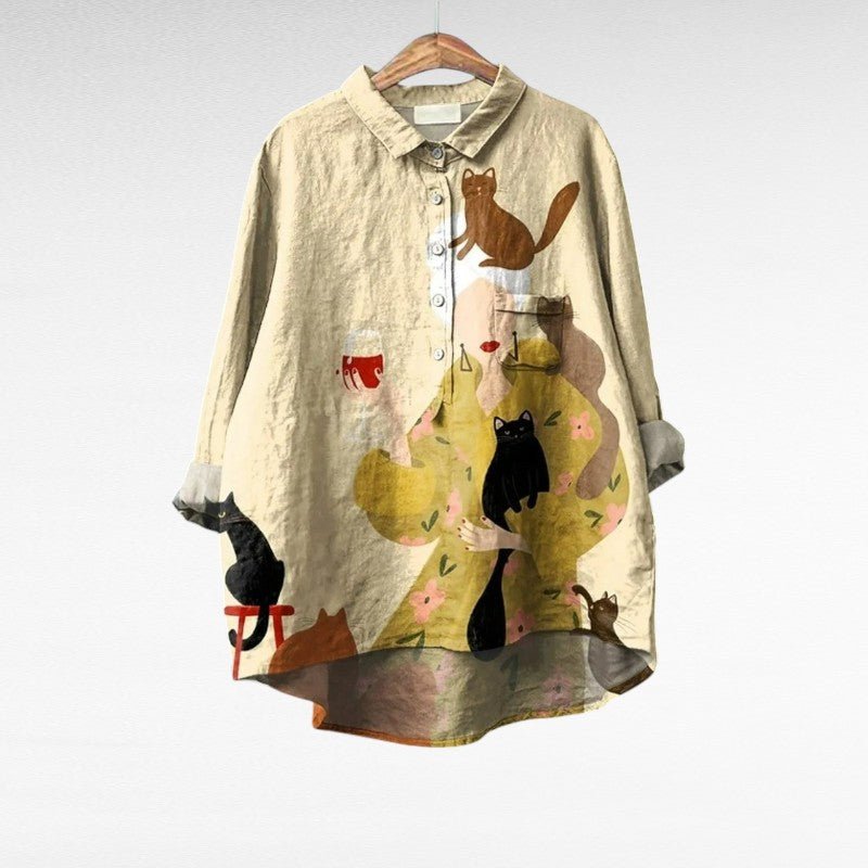 Kristine | Casual Artistic Collar Blouse