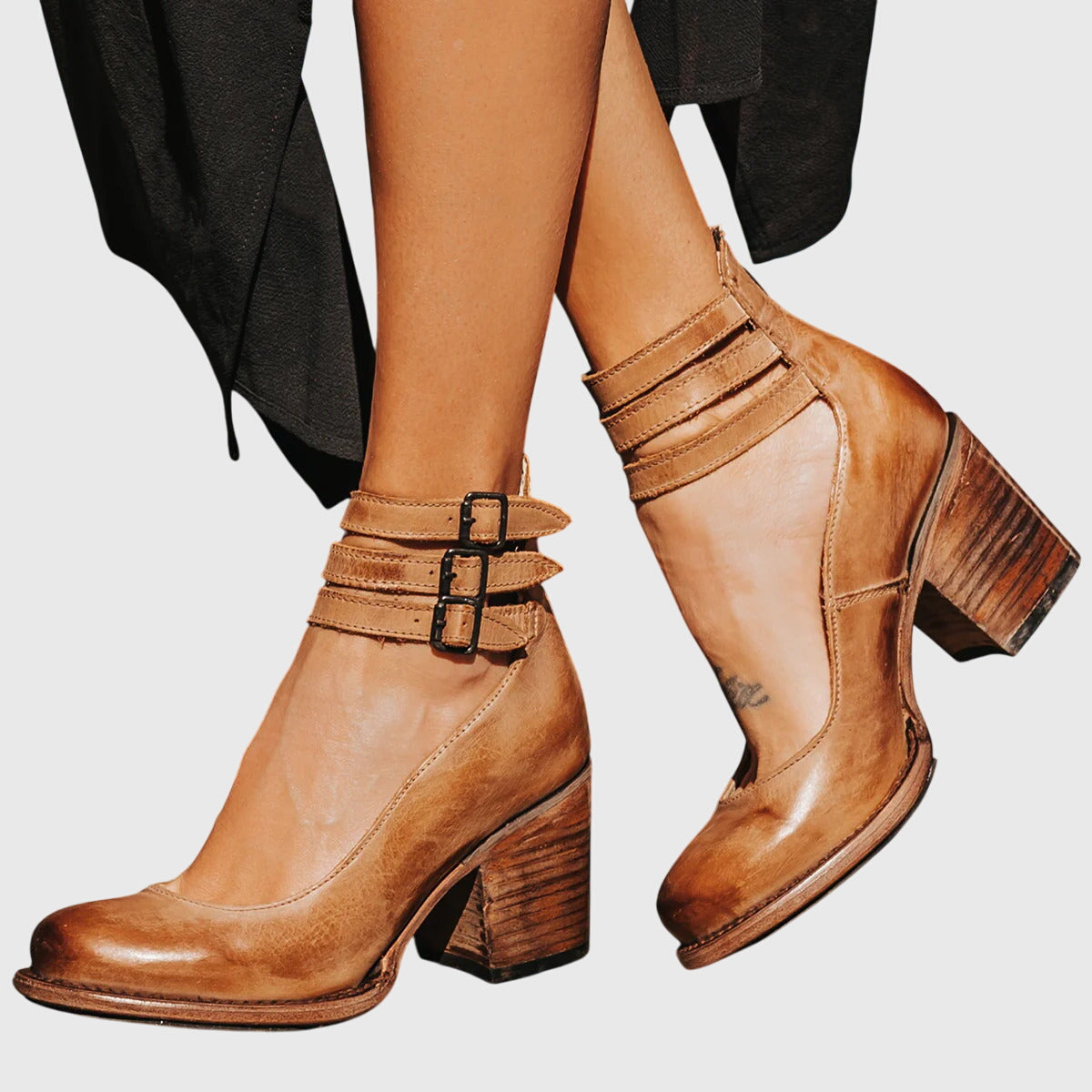 Summer | Elegant Retro Ankle Strap Heels