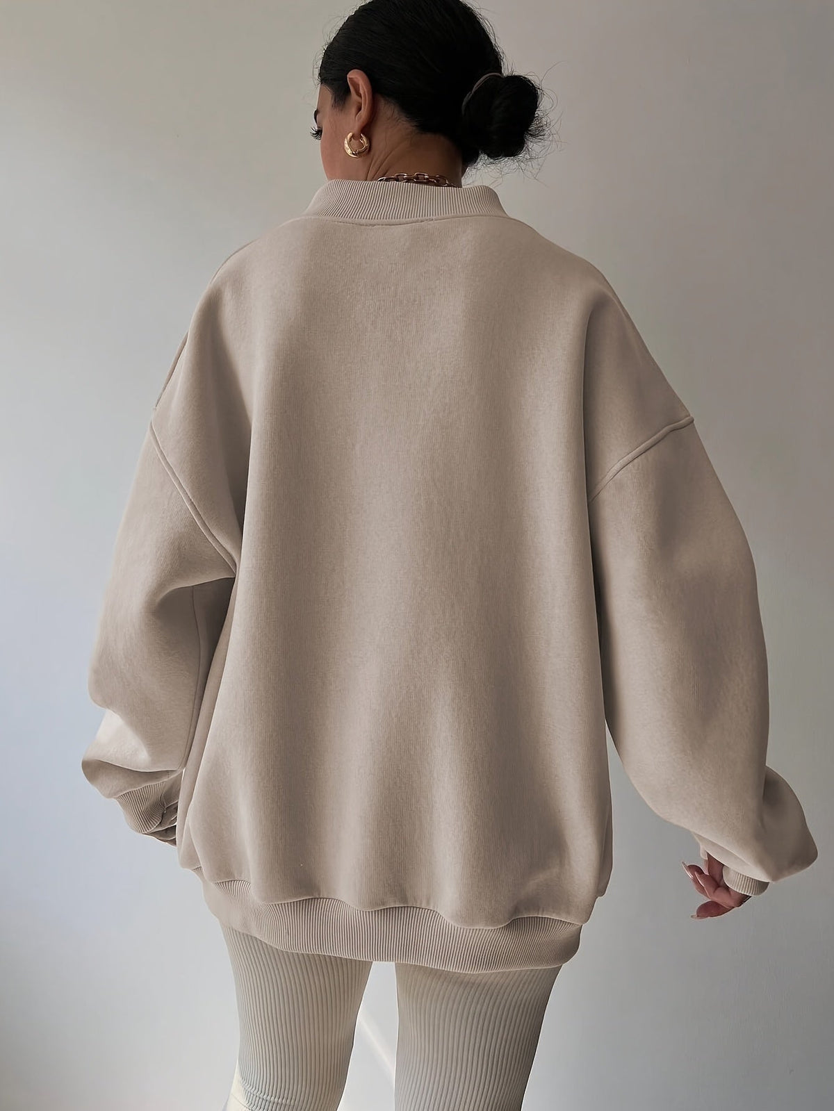 Hazel | Relaxed Half-Zip Sweatshirt