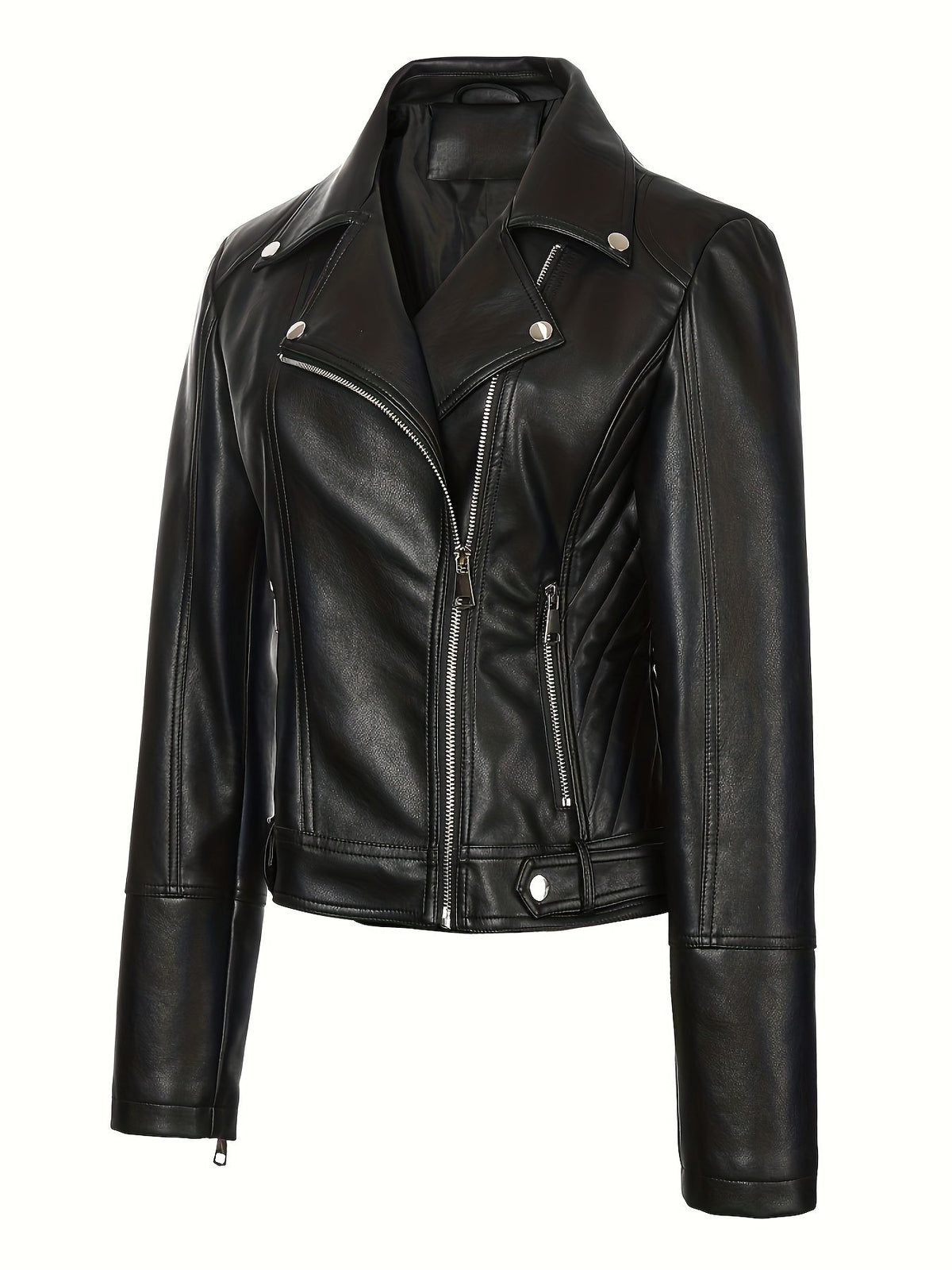 Mabel | Sculpted Zip-Front Moto Jacket