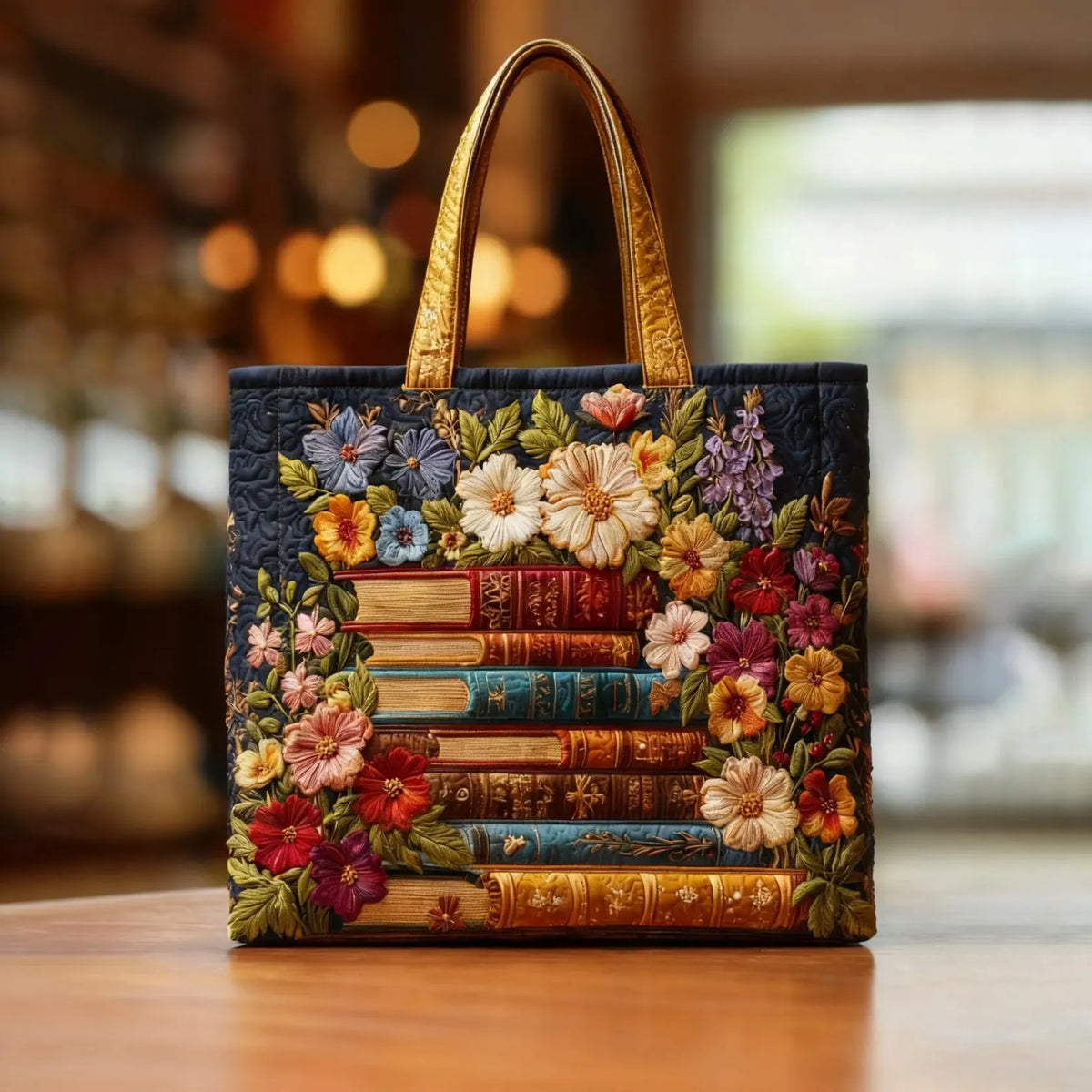 Brittany | Artistic Floral Book Art Tote Bag