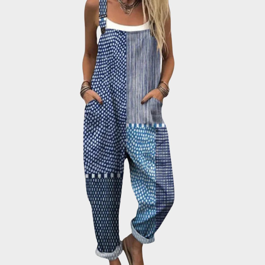 Perla | Stylish Multicolor Patch Comfortable Jumpsuit