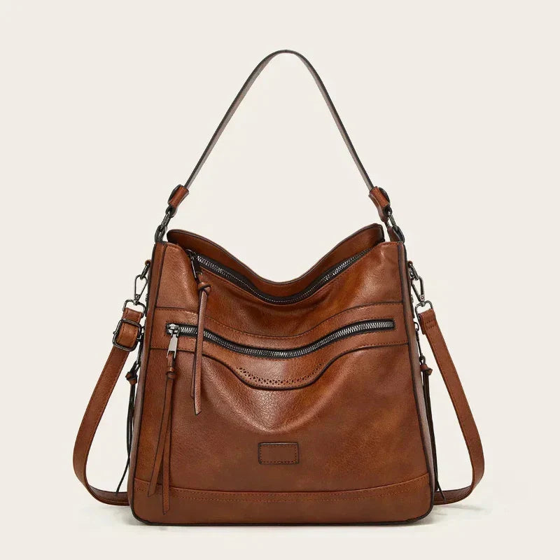 Selena | Classic Retro Zipper Shoulder Bag
