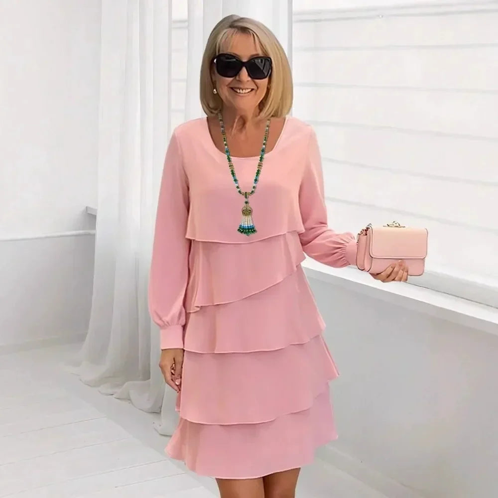 Margaret | Elegant Comfort Ruffle Dress