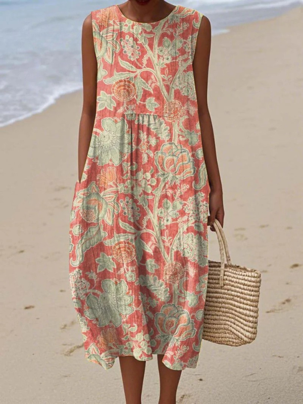 Celina | Elegant Floral Midi Dress