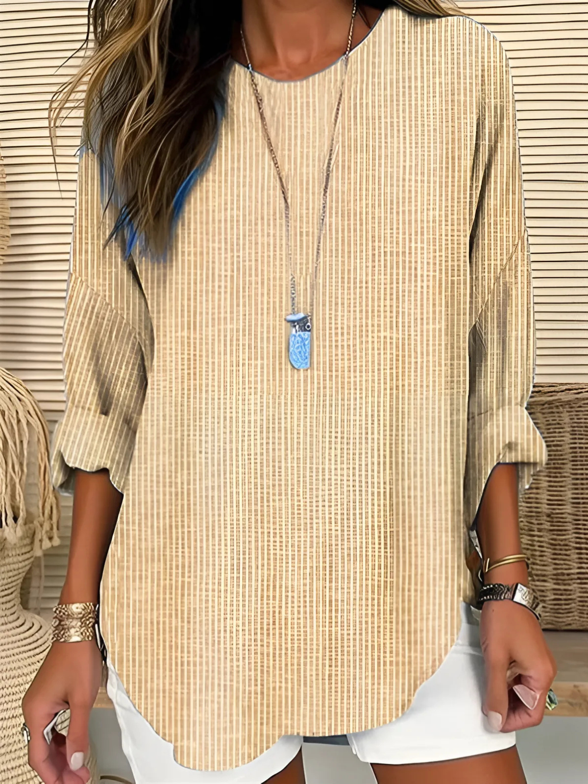 Madison | Chic Striped Silhouette Blouse