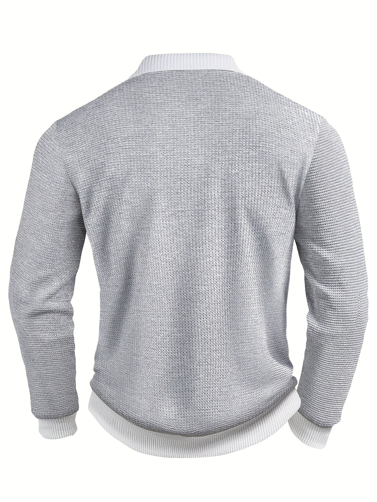 Gareth | Textured Long-Sleeve Polo Shirt