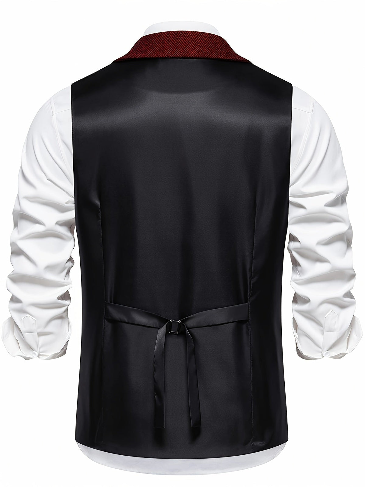 Edmund | Herringbone Single-Breasted Vest