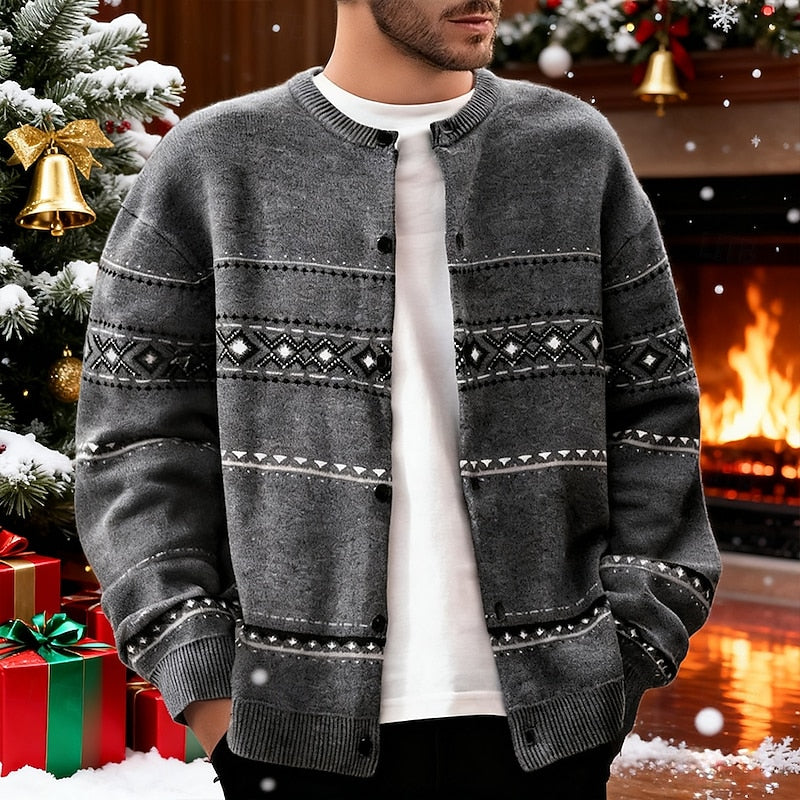 Bryce | Christmas Patterned Cardigan