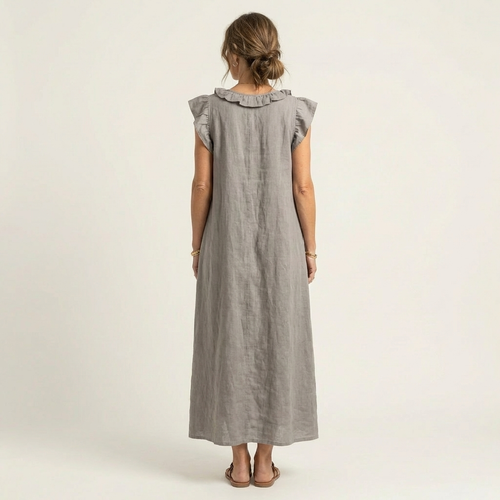 Arabella | Ruffle V-Neck Maxi Dress