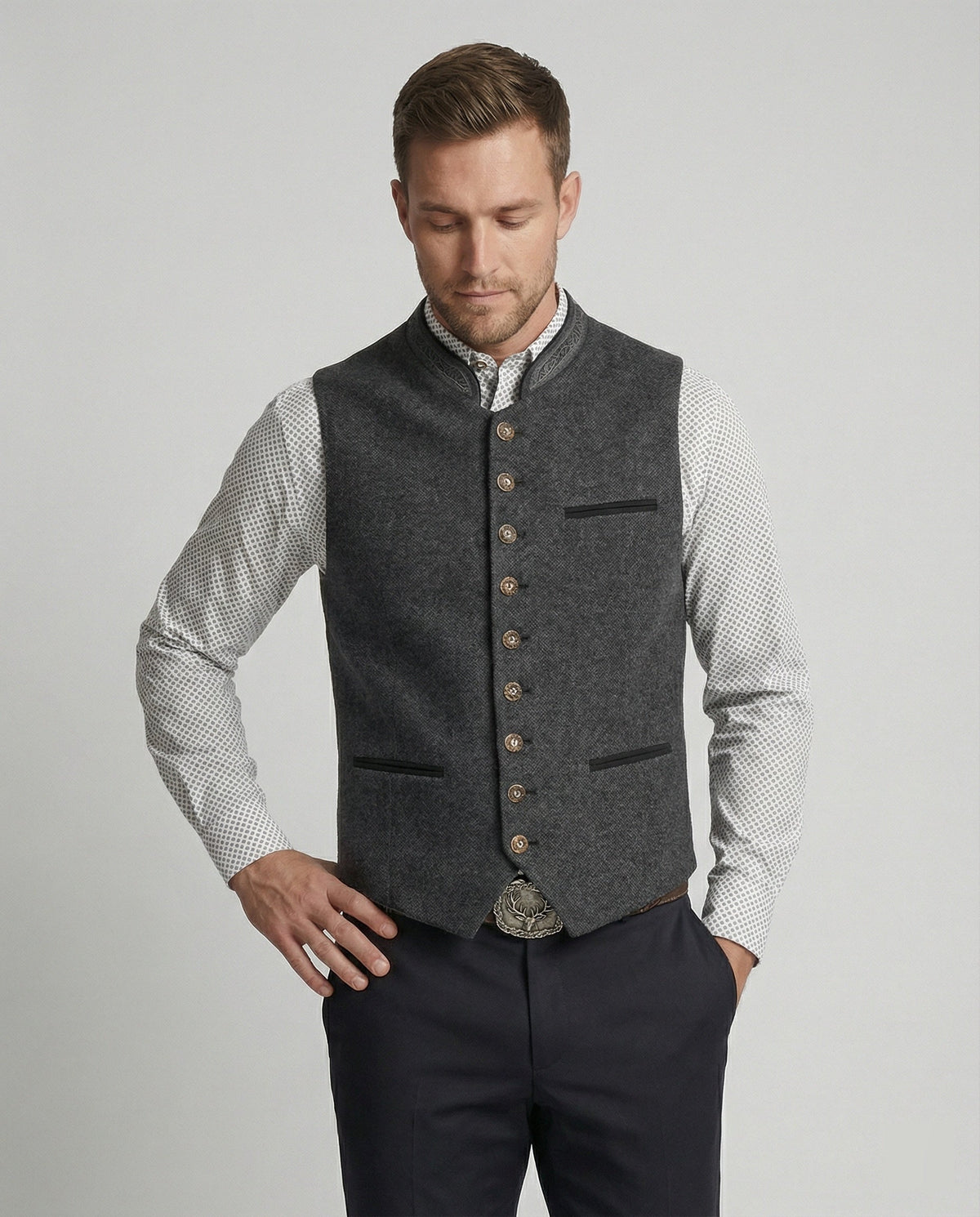 Frederick | Traditional Standing-Collar Vest